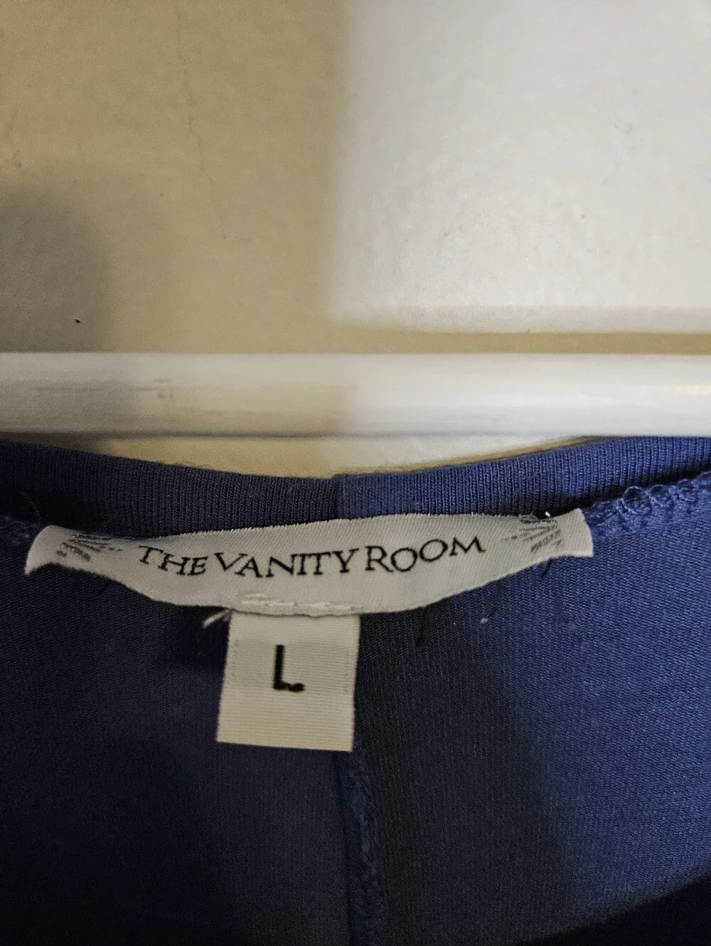 The Vanity Room Solid Blue Peekaboo Cold Shoulder Dress Mini Long Sleeve Casual
